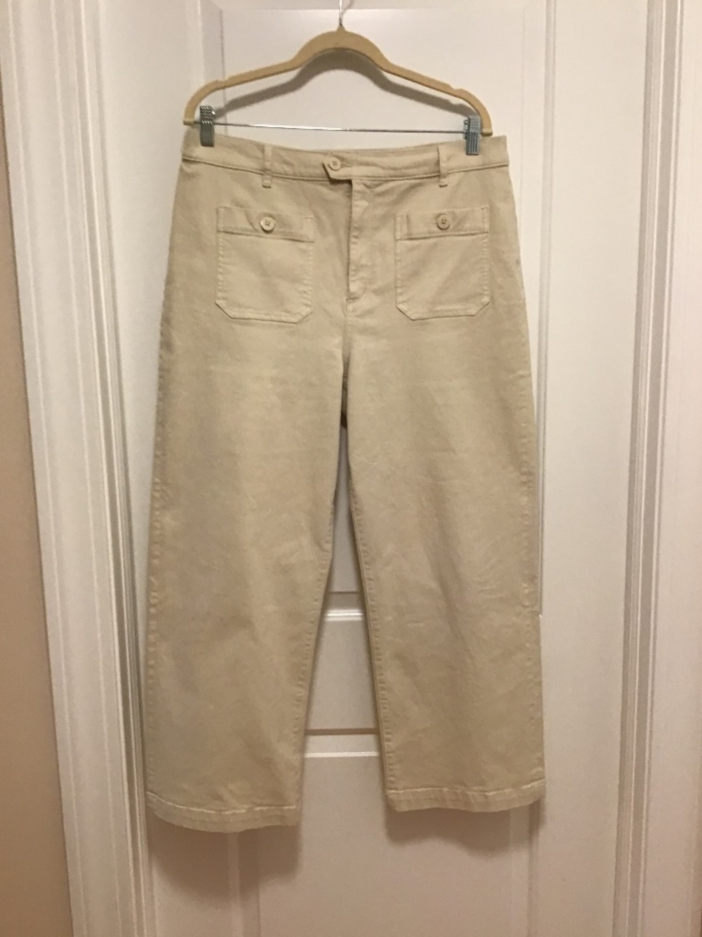 LOFT Tan Wide Leg Cropped Jeans - Size 12 - NWOT